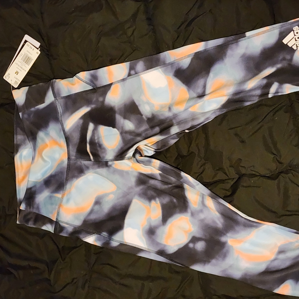 Adidas Kids Printed Leggings - Blue and Orange